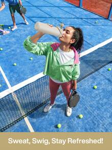 26盎司保温水瓶，配有二合一吸管盖，24小时保冷，防漏，不锈钢双层壁，适合运动、健身、旅行和上学使用。 - 燕麥色 - 查看 8
