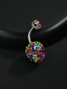1入組性感不鏽鋼草莓肚臍環，適合女性日常佩戴 - 草莓肚臍釘 - 查看 11