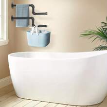 Wall Mounted Clothes Rail Industrial Pipe Towel Rail Detachable Hanging Garment Rack Clothes Pole Hanging Rustic Iron Display HolderHanger Stackers Back To School - Black - View 4