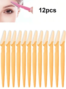 Set de 3/12/36 piezas de afeitadora, recortadora de vello facial y corporal con cubierta para mujeres, set de herramientas de maquillaje, afeitadora de cejas, removedor de vello facial, afeitadora facial, herramienta de exfoliación de dermaplaning para hombres y mujeres - Rosa mezclado con negro - Ver 18