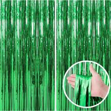 1-10 Pieces Set Of Multi Colored Optional 79 * 39in Silver Foil Tassel Background Curtains, Metal Wire Ribbon Birthday Party Decoration, Halloween Party Decoration, Wedding Party Decoration, Bachelor Party Decoration, Christmas Party Decoration, Etc. Tassel Background Decoration Is Suitable For Graduation, Baby Party, Gender Reveal, Disco Party, Birthday Party, Mother's Day, Father's Day, Easter, Bachelor's Party And Other Background Decorations