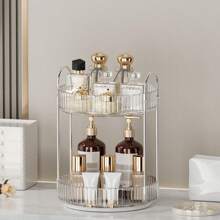 Rotating Makeup Organizer, High-Capacity Bathroom Organizer Countertop Skincare Perfume Cosmetics Organizer,Room,Home,Bedroom,Bathroom,House,Pink Room,Living Room Decor,Travel Stuff,Gift Bag,Gifts For Mom,Dad,Men,Friends,Teacher,Birthday,Wedding,Desk,Shelves,Accessories,Gift Boxes,Funny Gift,Storage