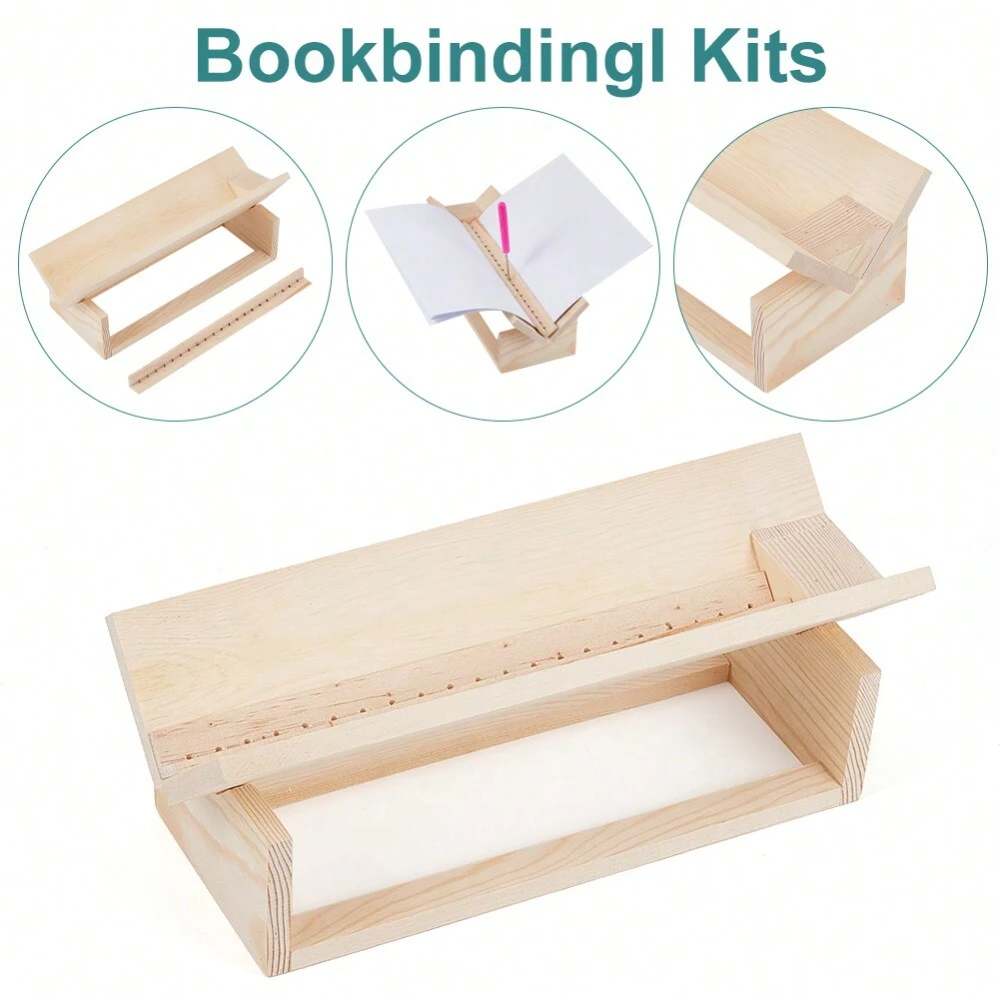 3 Set Wood Bookbinding Punching Cradle Book Binding Tool Hand Binding