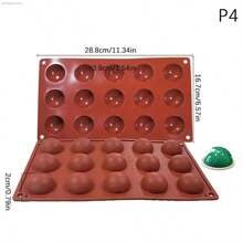 Molde de silicona de 6 cavidades en forma de semiesfera para hacer bombas de chocolate caliente, pasteles, gelatina y mousses en forma de domo para fiestas navideñas, herramientas de cocción para hornear