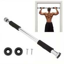 Pull Up Chin Up Bar Doorway Upper Body Abs Gym Fitness Training Strength - Silver - View 9