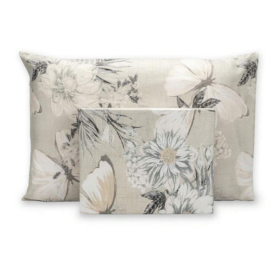 2-PCS SHEET SET WITH PRINTED HEM PERCALE 180 THREAD COUNT - Xem 1