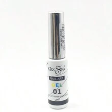 KissShe Nail Art Gel Polish - 黑色 - 查看 2