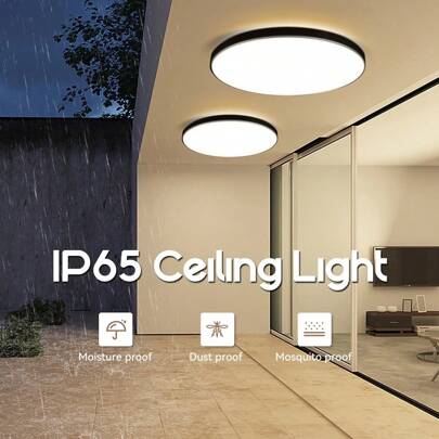 CANMEIJIA LED 灯简约吸顶灯 220V 超薄高光客厅灯 18W/30W/40W 超薄吸顶灯简约优雅现代照明灯具，适用于卧室、客厅、厨房、阳台、浴室