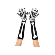 Skull Bone Long Gloves Halloween Costumes Schoolgirl Anime Otome Otaku Loli Geek Cosplay - 彩色 - 查看 2