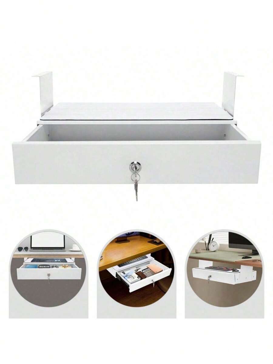 ZhdnBhnos Slide Out Drawer Pull Out Under Desk Drawer For