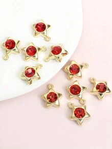 10 chiếc vòng cổ hợp kim hình ngôi sao năm cánh đính đá nhiều màu sắc ngọt ngào và mát mẻ, vòng cổ vòng tay hoa tai phụ kiện tóc trâm cài điện thoại, mặt dây chuyền hợp kim hình ngôi sao năm cánh tự làm, phụ kiện trang sức đa năng và dễ sử dụng - Quà tặng hoàn hảo cho người yêu và bạn bè - ngôi sao năm cánh - Xem 17