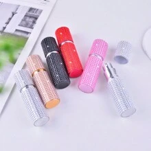 1pc 10ml Diamond Studded Empty Refillable Bottle, Portable Travelsize For Cosmetics, Perfume, Liquid
