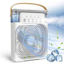 Air Cooler Fan Humidifier Portable With LED Water Tank Type C USB - MÀU SẮC NGẪU NHIÊN - Xem 2