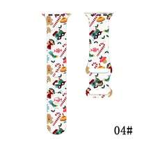 1 dây đeo đồng hồ thông minh họa tiết Giáng sinh hình trái tim, làm bằng chất liệu silicon, chống thấm nước, phong cách thể thao thường ngày, tương thích với Apple Watch 38/40/41/42/44/45/49mm, tương thích với Apple Watch Ultra/SE/8/7/6/5/4/3/2/1 - Một cỡ - Xem 12