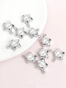 10 chiếc vòng cổ hợp kim hình ngôi sao năm cánh đính đá nhiều màu sắc ngọt ngào và mát mẻ, vòng cổ vòng tay hoa tai phụ kiện tóc trâm cài điện thoại, mặt dây chuyền hợp kim hình ngôi sao năm cánh tự làm, phụ kiện trang sức đa năng và dễ sử dụng - Quà tặng hoàn hảo cho người yêu và bạn bè - ngôi sao năm cánh - Xem 23