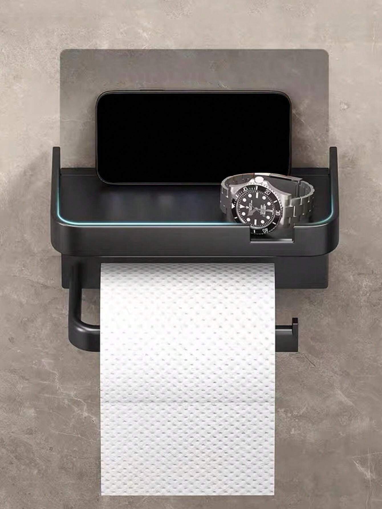 EasyInstall NoDrill Bathroom Tissue Holder WallMounted Toilet