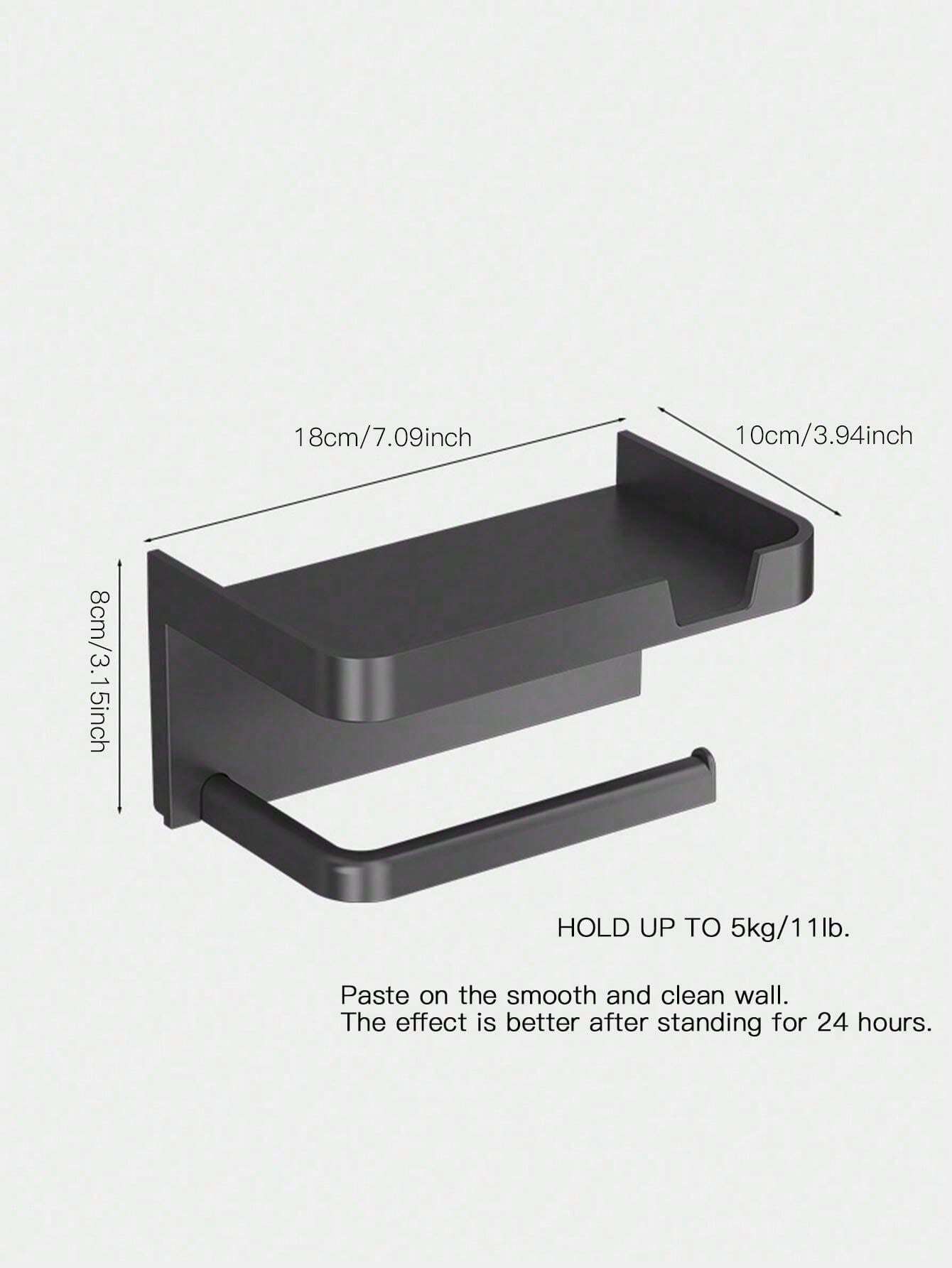 EasyInstall NoDrill Bathroom Tissue Holder WallMounted Toilet
