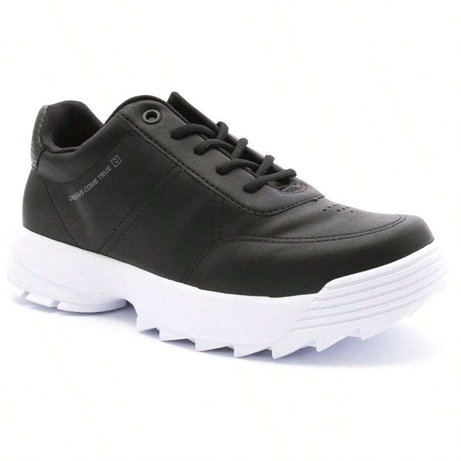 Ramarim Women's Chunky Dad Sneaker Fashion Dreams Black White Sole - 黑與白 - 查看 1