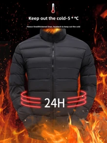 2pcs/Set Lining Winter Jacket Outdoor Windbreaker For Women, Detachable 3-In-1, Hiking Sports, Casual Couple Coats
