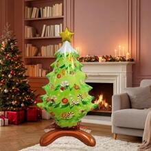 1/2/4 件 -39 英寸垂直圣诞树气球、雪人、金星圣诞树气球、圣诞主题气球、圣诞树形状气球、圣诞装饰品、圣诞节 - 綠色 - 查看 10