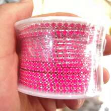 5/10码玻璃珠，多色单排水钻链，适用于DIY珠宝和服装装饰，时尚工艺配件 - 多色包装 - 彩色 - 查看 17