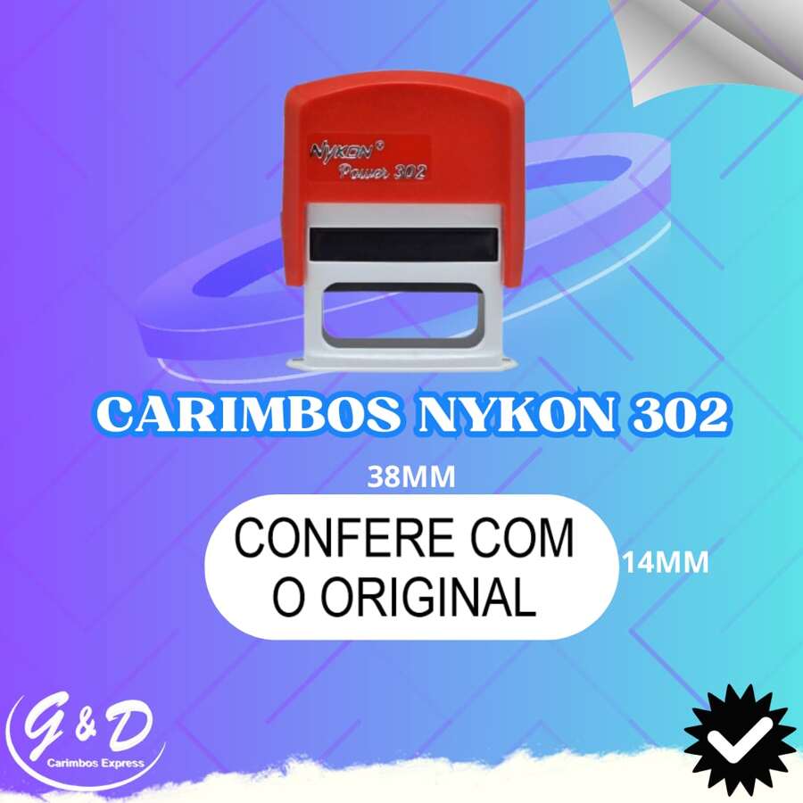Custom Nykon 302 Stamp MATCHES THE ORIGINAL - 紅色 - 查看 1