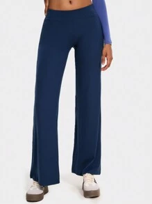 VUTRU 1 条装 休闲复古女式运动裤 低腰舒适休闲裤 - 藏蓝色 - 查看 5