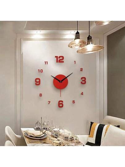 Night Verlichting Klok DIY Wand Creative Spiegel Finish Sticker Clock,Home ,Room Birthday Graduation Bedroom Dormitory Back To School view 8