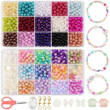 890pcs Bracelet, Necklace, Hair Accessories, Charm DIY Pearl Jewelry Making Kit, Adult Craft Beading Supplies, Birthday Party, Valentine's Day, Christmas Gift