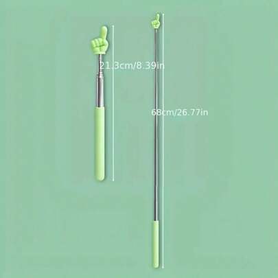 1/5pcs Retractable Pointer Finger Reading Stick For Reading, Retractable Finger Stick Teaching Aid, Teacher's Special Conductor Stick Reading Pen Blackboard Piano Guide Reading Home Stick Back To School