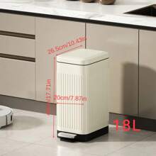 Thùng rác mini bằng thép không gỉ có bàn đạp, nắp và thả chậm im lặng, thùng rác cho nhà bếp, phòng tắm, phòng ngủ, văn phòng, trang trí nhà cửa, quà tặng Giáng sinh, quà tặng gia đình, trang trí phòng - Màu thép vonfram - Xem 17