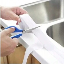 1Pc, Waterproof Mildew-Proof Toilet Caulk Strip, Self-Adhesive Sealing Tape For Kitchen Bathroom, Bathroom Waterproof Tape To Avoid Wet, Kitchen Sink Beautiful Seam Stickers, Upgrade Your Bathroom, 1/3.2M