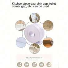 1Pc, Waterproof Mildew-Proof Toilet Caulk Strip, Self-Adhesive Sealing Tape For Kitchen Bathroom, Bathroom Waterproof Tape To Avoid Wet, Kitchen Sink Beautiful Seam Stickers, Upgrade Your Bathroom, 1/3.2M