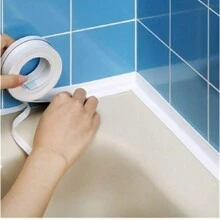 1Pc, Waterproof Mildew-Proof Toilet Caulk Strip, Self-Adhesive Sealing Tape For Kitchen Bathroom, Bathroom Waterproof Tape To Avoid Wet, Kitchen Sink Beautiful Seam Stickers, Upgrade Your Bathroom, 1/3.2M