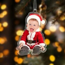 1 szt. spersonalizowanych akrylowych zawieszek na samochód ze zdjęciem – spersonalizowane wzory z Mikołajem, wyjątkowe pomysły na prezenty, idealne prezenty dekoracyjne, prezenty dla rodziny, Walentynki, dekoracje walentynkowe, urodziny, ukończenie szkoły, wystrój domu, dekoracje świąteczne, wystrój pokoju, Boże Narodzenie, wielofunkcyjne, trwałe, ozdobne, wielokrotnego użytku, wykwintne, stylowe, wysokiej jakości, kolorowe, nowoczesne, niestandardowe, spersonalizowane, niepowtarzalne, idealne prezenty dla niego, idealne prezenty dla niej, chłopaka, taty, dziewczyny, mamy, rodziny, przyjaciół, herbaciarni, domu, ogrodu, biura, na rocznice, na Walentynki, na Dzień Matki, na urodziny, na Dzień Ojca, na ukończenie szkoły, na ślub, na parapetówkę