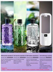 Household Automatic Aromatherapy Machine Hotel Timed Spray Aromatherapy Machine Wall-Mounted Toilet Deodorant Air Freshener Small Office Desktop Aromatherapy Machine Bedroom Silent Aromatherapy Essential Oil Diffuser Aromatherapy Essential Oil Fragrance Machine Rechargeable 5 Working Modes Adjustable 6 Kinds Of Aromatherapy Essential Oils Can Be Selected White With Seven-Color Atmosphere Lights