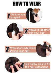 DIY Ponytail Extensions Synthetic Boxing Braids Ponytail Hair Rope For Women High Temperature Fiber Black Brown Ponytail - Multicolor - View 6