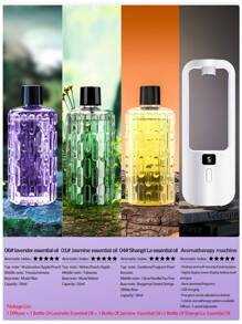 Household Automatic Aromatherapy Machine Hotel Timed Spray Aromatherapy Machine Wall-Mounted Toilet Deodorant Air Freshener Small Office Desktop Aromatherapy Machine Bedroom Silent Aromatherapy Essential Oil Diffuser Aromatherapy Essential Oil Fragrance Machine Rechargeable 5 Working Modes Adjustable 6 Kinds Of Aromatherapy Essential Oils Can Be Selected White With Seven-Color Atmosphere Lights