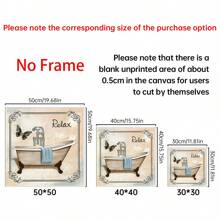 3 件/套 放松水疗风格帆布墙画 - 复古浴室装饰海报，生日毕业的完美礼物创意 - 彩色 - 查看 3