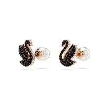 Swarovski Khuyên tai đính đá hình thiên nga nhiều màu sắc SWAROVSK dành cho nữ, mã sản phẩm 5684608 - 5684608 màu đen - Xem 4