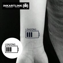 INKARTLINK 3 件/套，革命性技术纹身，半永久纹身，电动，微型，逼真纹身，浪漫纹身，临时纹身，假纹身，防水，真实纹身外观，小众设计纹身，果汁纹身，植物纹身 - 黑色 - 查看 3