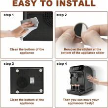 16 piezas de deslizadores autoadhesivos para electrodomésticos de cocina, trucos de cocina que facilitan el movimiento y ahorran espacio, accesorios esenciales de cocina para electrodomésticos pequeños