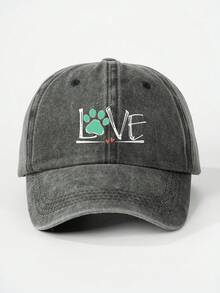 1 chiếc mũ bóng chày in hình 'LOVE' Paw, mũ thường ngày chống nắng ngoài trời có thể điều chỉnh, thích hợp cho du lịch mùa xuân/thu, bãi biển, mũ phong cách Y2K dành cho nam - mũ bóng chày - Xem 14