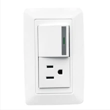 Switch + Socket With Pole C/P - White - View 1