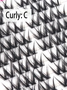 Eyelash Book 240PCS False Eyelash Mixed Pack 10-16mm Mixed Length Eyelash Clusters Personal Eyelash DIY Eyelash Extension Book C Curl At Home Eyelash Extension Eyelash Extension Suitable For All Occasions Such As Parties, Outings, Etc - Black - View 3