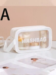 Set de 4 bolsas de aseo de viaje, organizador de maquillaje impermeable de PVC, portacepillos de maquillaje, estuche de maquillaje para lápiz labial, brillo de labios, pinceles de maquillaje, lápiz de cejas, paleta de sombras de ojos, ropa interior, pasta de dientes, cepillo de dientes, cosméticos, cuidado de la piel, esmalte de uñas, joyas, perfumes, papelería y accesorios digitales, decoración de baño, organizador de maquillaje de verano, accesorios de baño, vuelva a la escuela