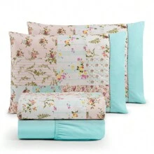 4 PIECE 100% COTTON 180 THREAD COUNT SHEET SET PRINTED SUPER KING - 查看 1