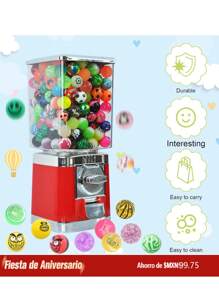 Bouncy Balls.100Piezas pelota loca de goma saltarina de 25mmcoloridos diseños, llamativas pelotas, juguete para chicos y grandes, ideal para maquina chiclera, surtido de piñata, bolos, fiesta, obsequios - Multicolor - Ver 1