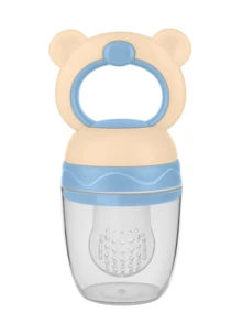 KUNT 1 pieza Alimentador de fruta con forma de oso de bebé hecho de silicona, bolsa de malla de silicona chupete, bolsa de alimentación de fruta para bebés para uso diario - Multicolor - Ver 13