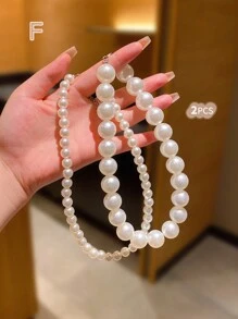 1/2 chiếc vòng cổ trang trí ngọc trai cho bé gái - Nhiều màu - Xem 12
